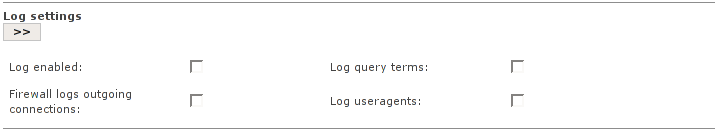 Displays HTTP advanced proxy log settings
